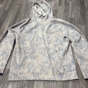 blue tie dye men's hoodie